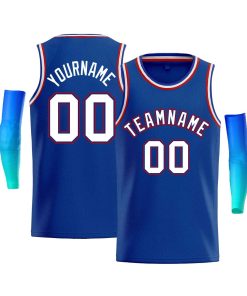 Custom Royal Red-Royal Classic Tops Men Casual Bull Basketball Jersey