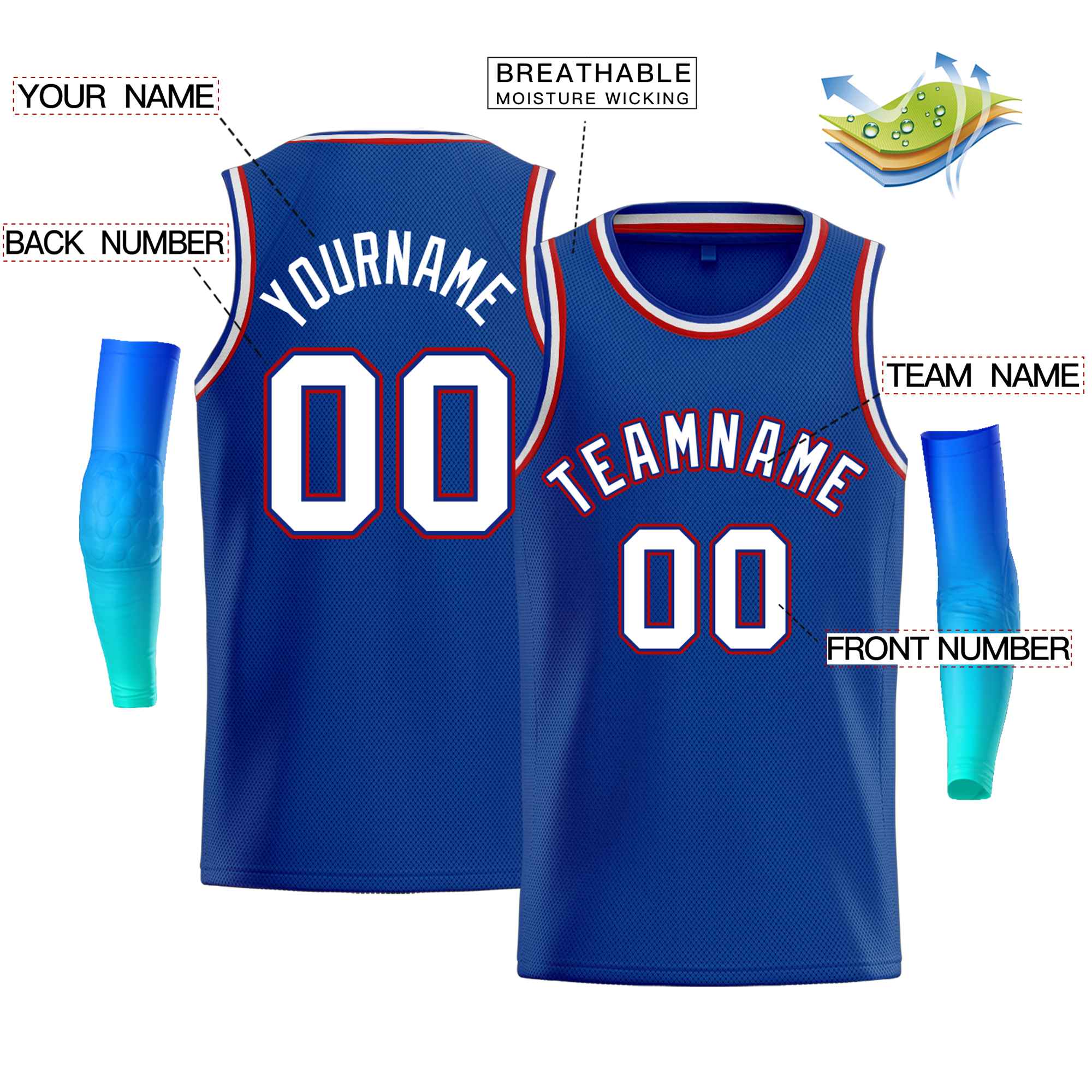 Custom Royal Red-Royal Classic Tops Men Casual Bull Basketball Jersey - Image 2