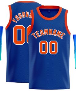 Custom Royal Orange-White Classic Tops Casual Basketball Jersey