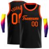 Custom Black Orange Classic Tops Casual Basketball Jersey