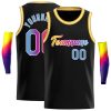 Custom Black Pink-White Classic Tops Casual Basketball Jersey