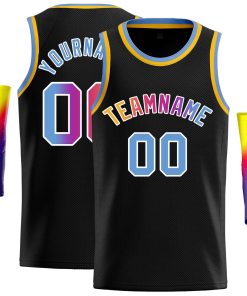 Custom Black Pink-White Classic Tops Casual Basketball Jersey