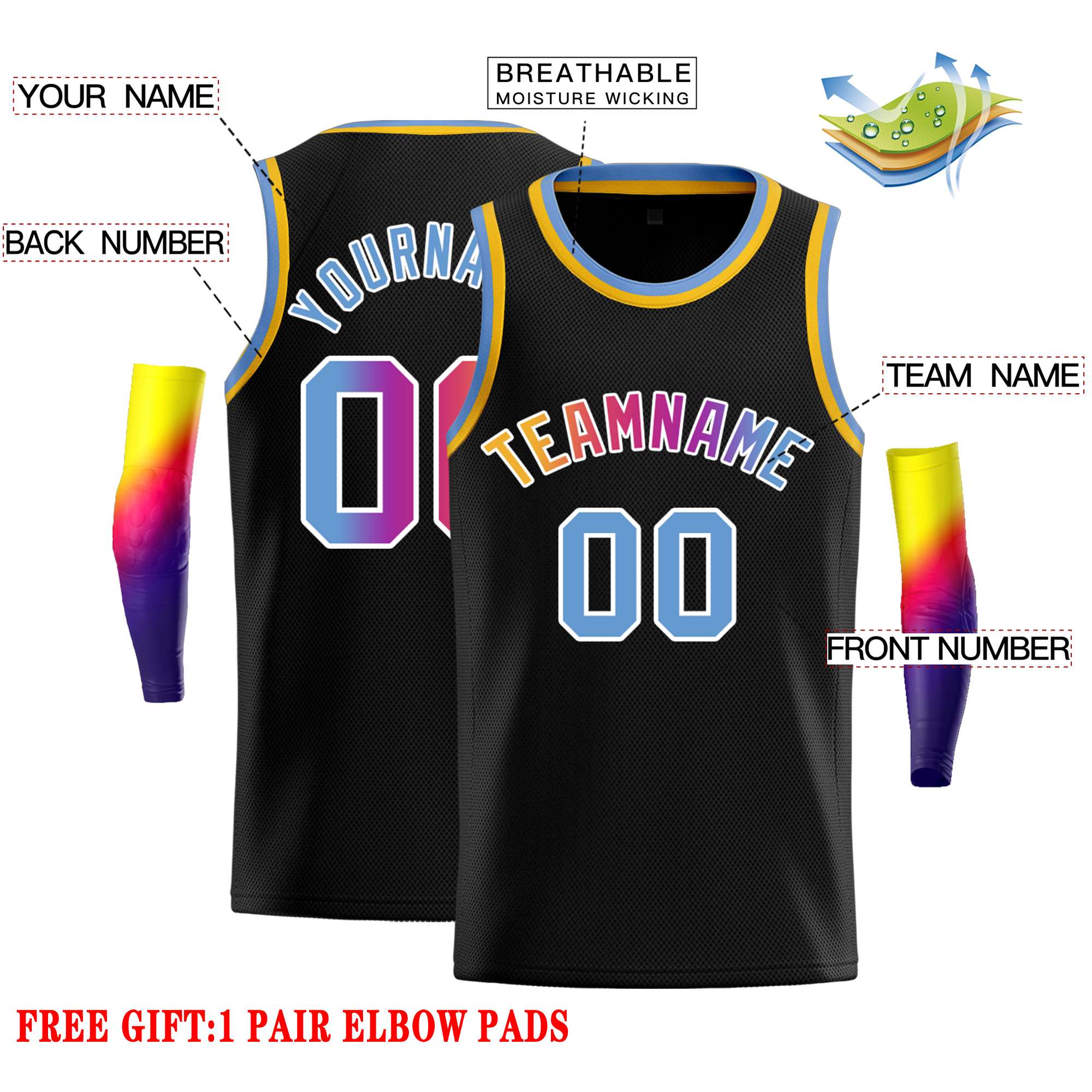 Custom Black Pink-White Classic Tops Casual Basketball Jersey - Image 2