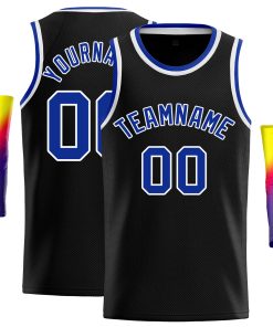 Custom Black Royal-White Classic Tops Casual Basketball Jersey