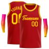 Custom Red Yellow Classic Tops Casual Basketball Jersey
