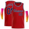 Custom Red Navy-White Classic Tops Casual Basketball Jersey