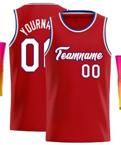 Custom Red White-Red Classic Tops Casual Basketball Jersey