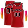 Custom Red Black-White Classic Tops Casual Basketball Jersey