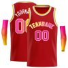 Custom Red Yellow-White Classic Tops Casual Basketball Jersey