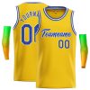 Custom Yellow Royal-White Classic Tops Casual Basketball Jersey