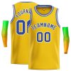 Custom Yellow Royal-White Classic Tops Casual Basketball Jersey