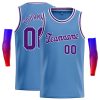 Custom Light Blue Purple-White Classic Tops Casual Basketball Jersey