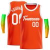 Custom Orange White Classic Tops Casual Basketball Jersey