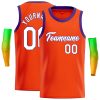 Custom Orange White-Royal Classic Tops Casual Basketball Jersey