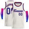 Custom Cream Royal-Red Classic Tops Casual Basketball Jersey