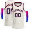 Custom Cream Navy-Red Classic Tops Casual Basketball Jersey