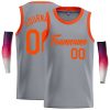 Custom Dark Gray Orange Classic Tops Casual Basketball Jersey