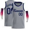 Custom Dark Gray Navy Classic Tops Casual Basketball Jersey