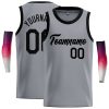 Custom Dark Gray Black Classic Tops Casual Basketball Jersey