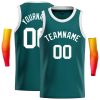 Custom Aqua White Classic Tops Casual Basketball Jersey
