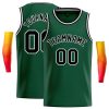 Custom Green Black-White Classic Tops Casual Basketball Jersey