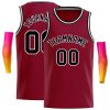 Custom Crimson Black-White Classic Tops Casual Basketball Jersey