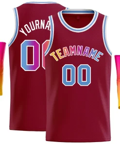 Custom Crimson White Classic Tops Casual Basketball Jersey