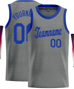 Custom Dark Gray Royal Classic Tops Casual Basketball Jersey