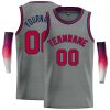 Custom Dark Gray Maroon-Navy Classic Tops Casual Basketball Jersey