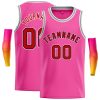Custom Pink Red-Black Classic Tops Casual Basketball Jersey