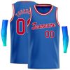 Custom Blue Red-White Classic Tops Casual Basketball Jersey