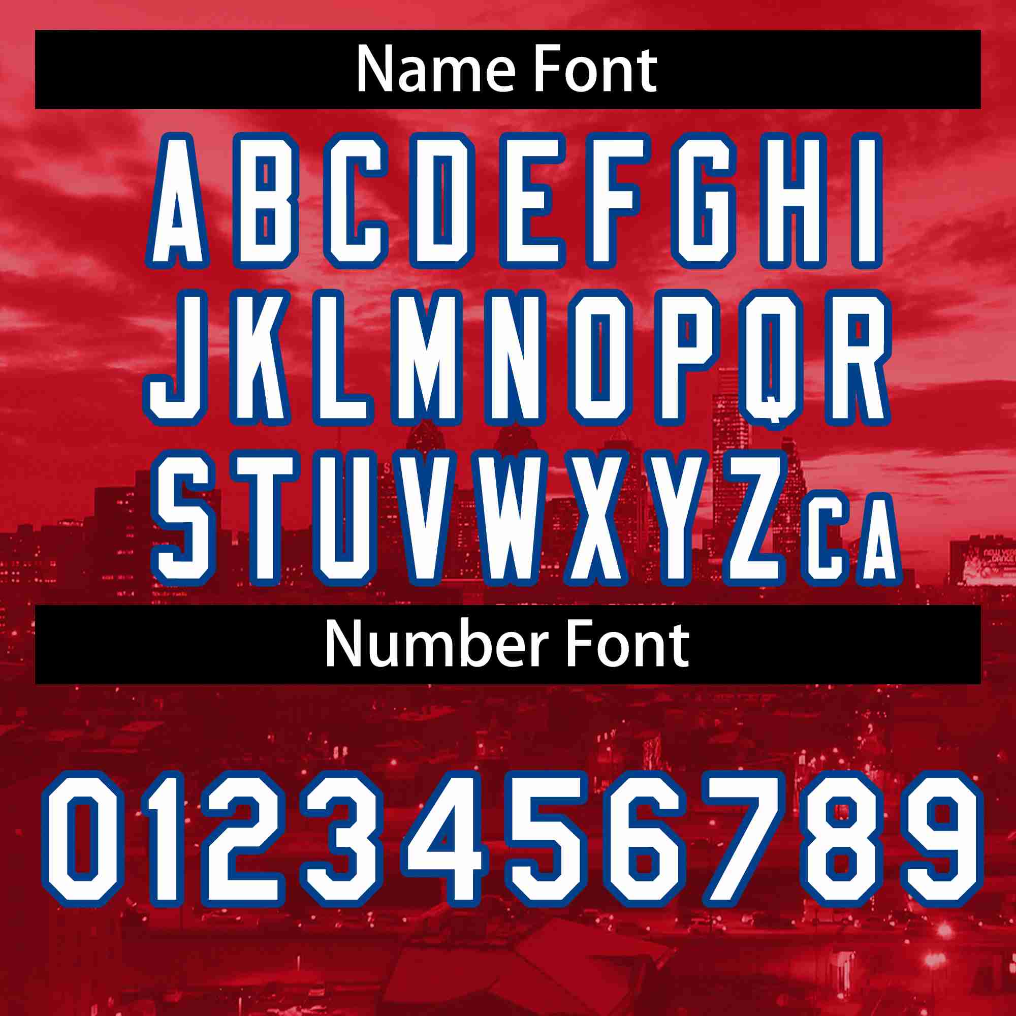 Custom Red Red-Royal Philadelphia City Connect Baseball Jersey - Image 4