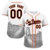 Custom White Black-Orange San Francisco City Connect Baseball Jersey