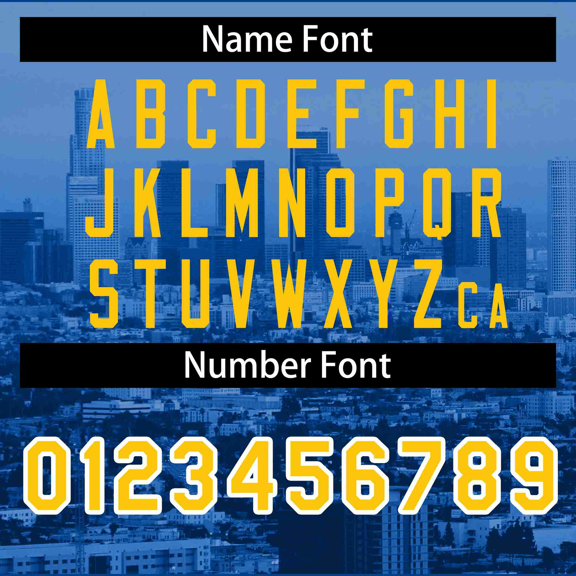 Custom Royal Yellow-White Los Angeles City Connect Baseball Jersey - Image 4