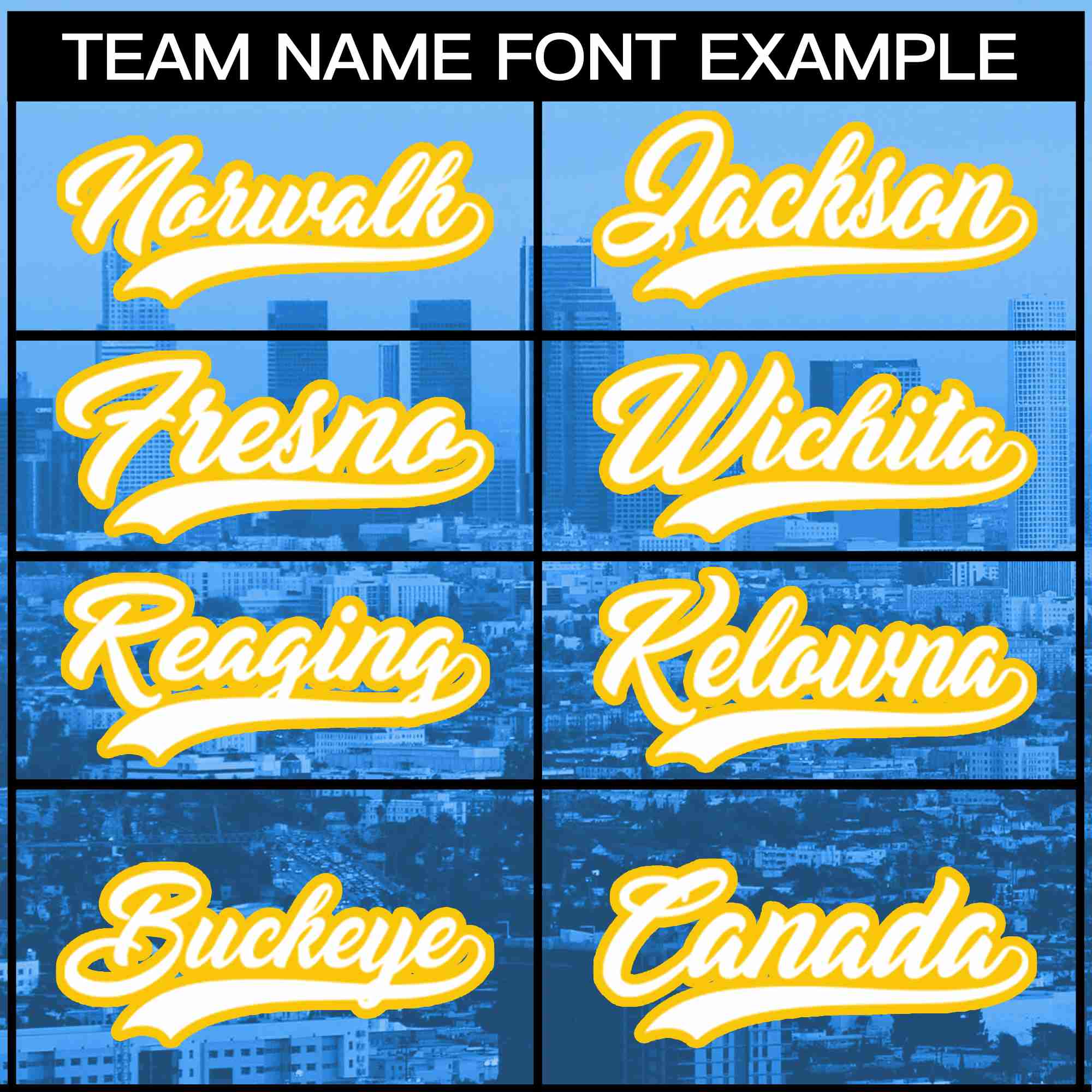 Custom Powder Blue White-Yellow Los Angeles City Connect Baseball Jersey - Image 3