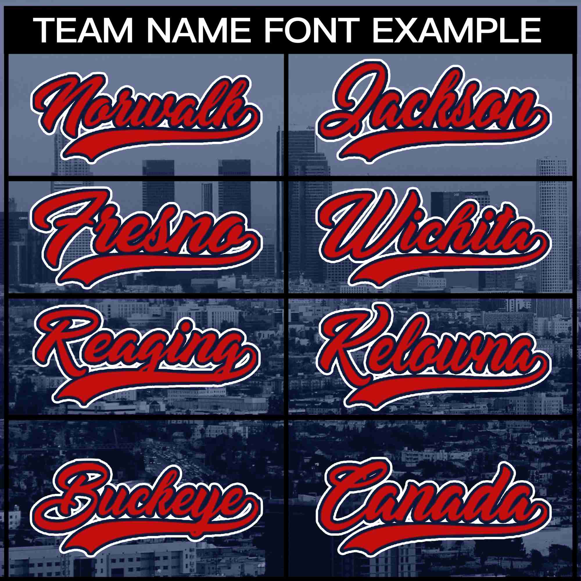 Custom Navy Red-Navy Los Angeles City Connect Baseball Jersey - Image 3