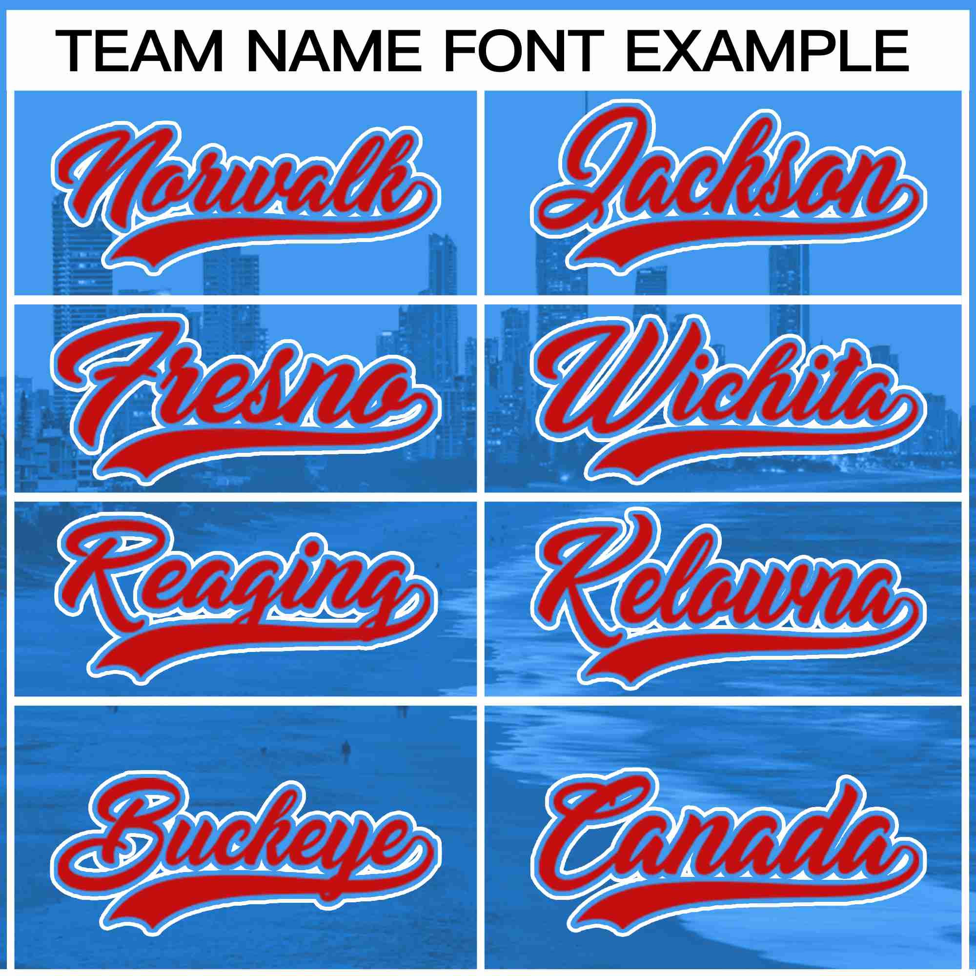 Custom Powder Blue Red-Powder Blue Miami City Connect Baseball Jersey - Image 3