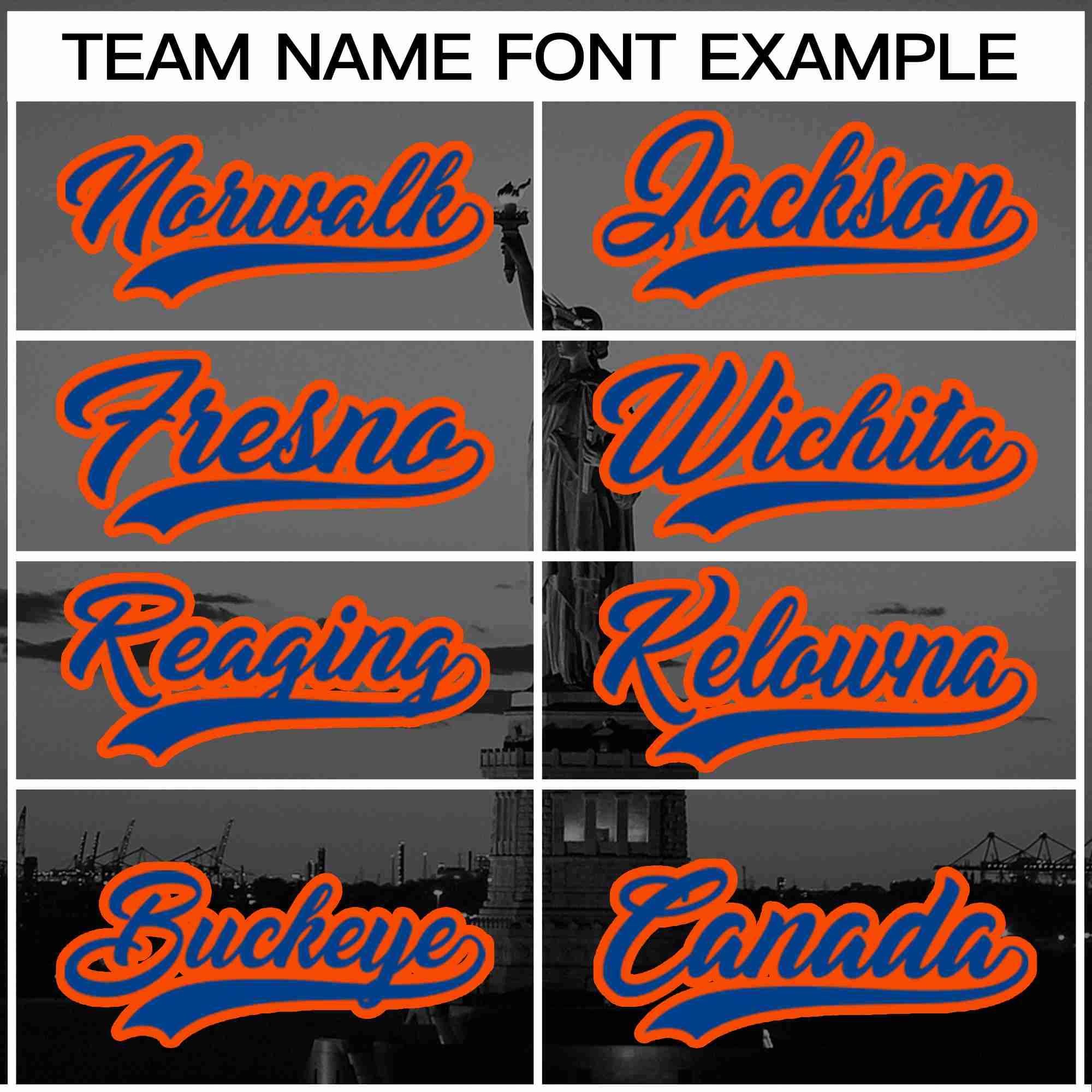 Custom White Royal-Orange New York City Connect Baseball Jersey - Image 3