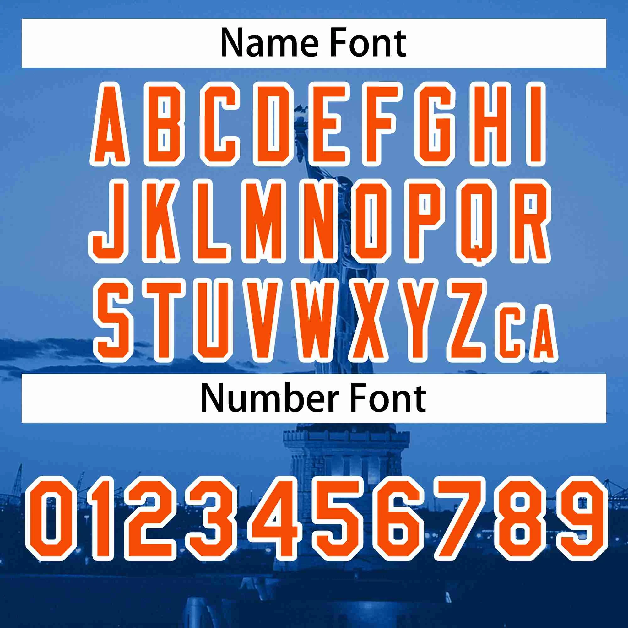 Custom Royal Orange-White New York City Connect Baseball Jersey - Image 4