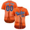 Custom Orange Royal-White New York City Connect Baseball Jersey