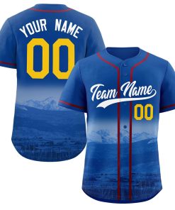 Custom Royal White-Royal Denver City Connect Baseball Jersey