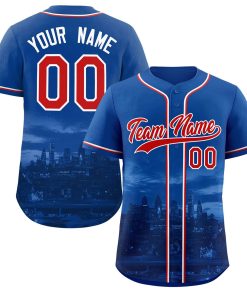 Custom Royal Red-White Philadelphia City Connect Baseball Jersey