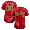 Custom Red Old Gold-Black San Francisco City Connect Baseball Jersey