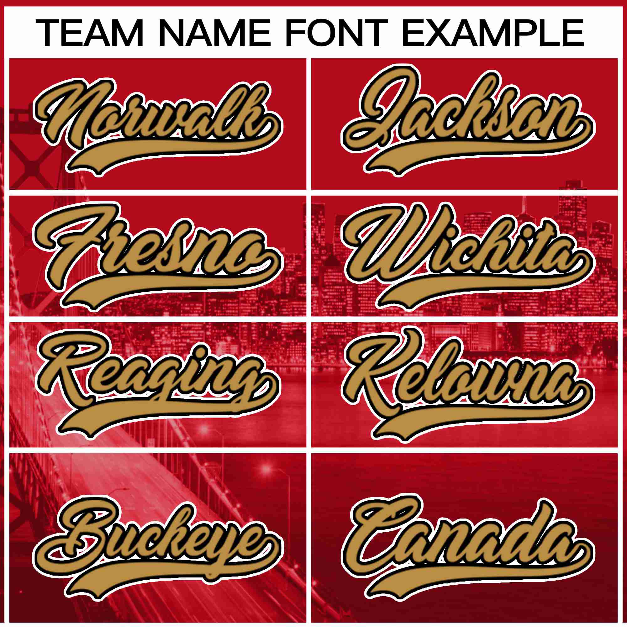 Custom Red Old Gold-Black San Francisco City Connect Baseball Jersey - Image 3