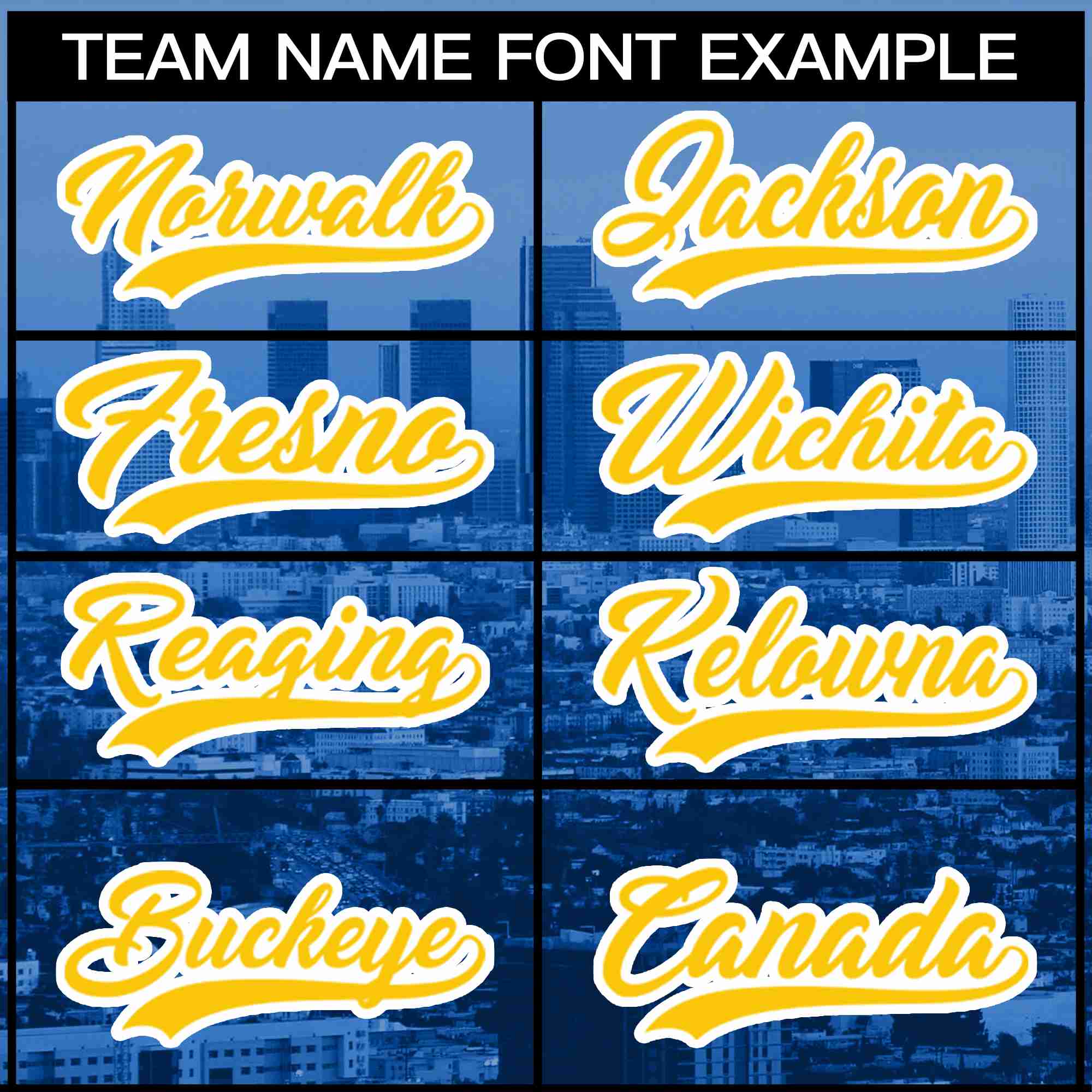 Custom Royal Yellow-White Los Angeles City Connect Baseball Jersey - Image 3
