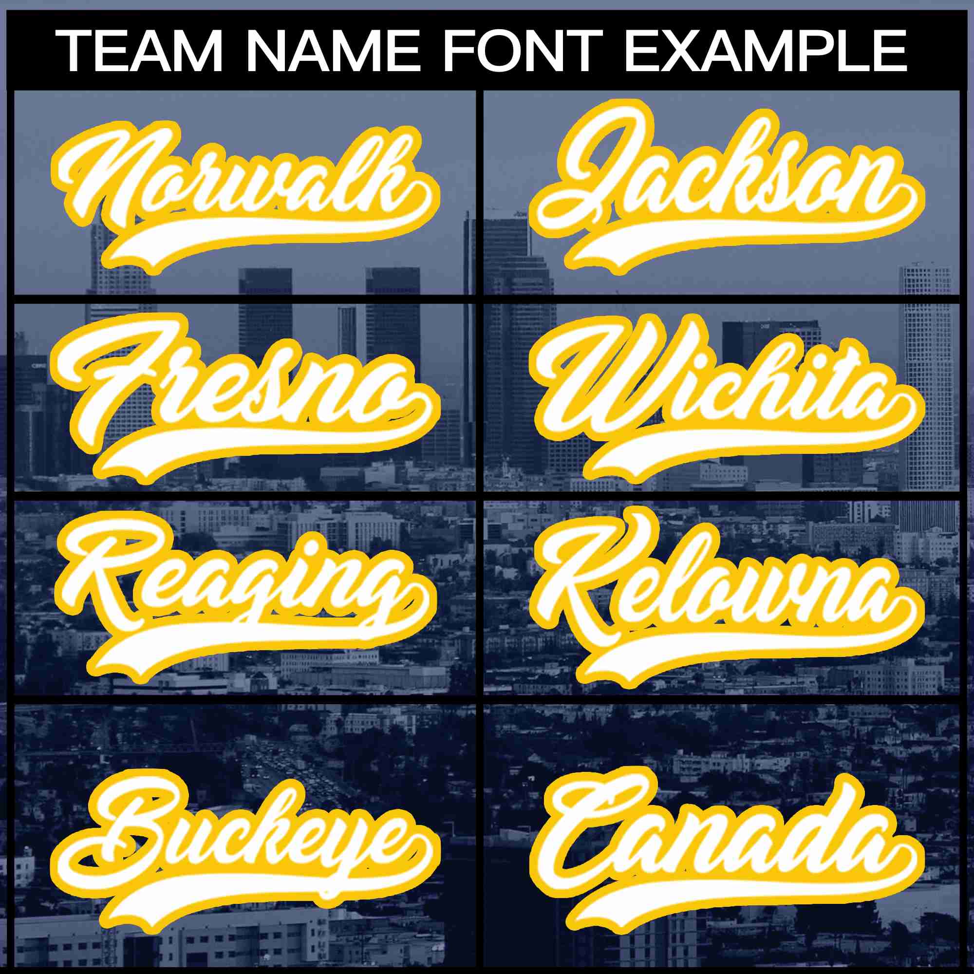 Custom Navy White-Yellow Los Angeles City Connect Baseball Jersey - Image 3