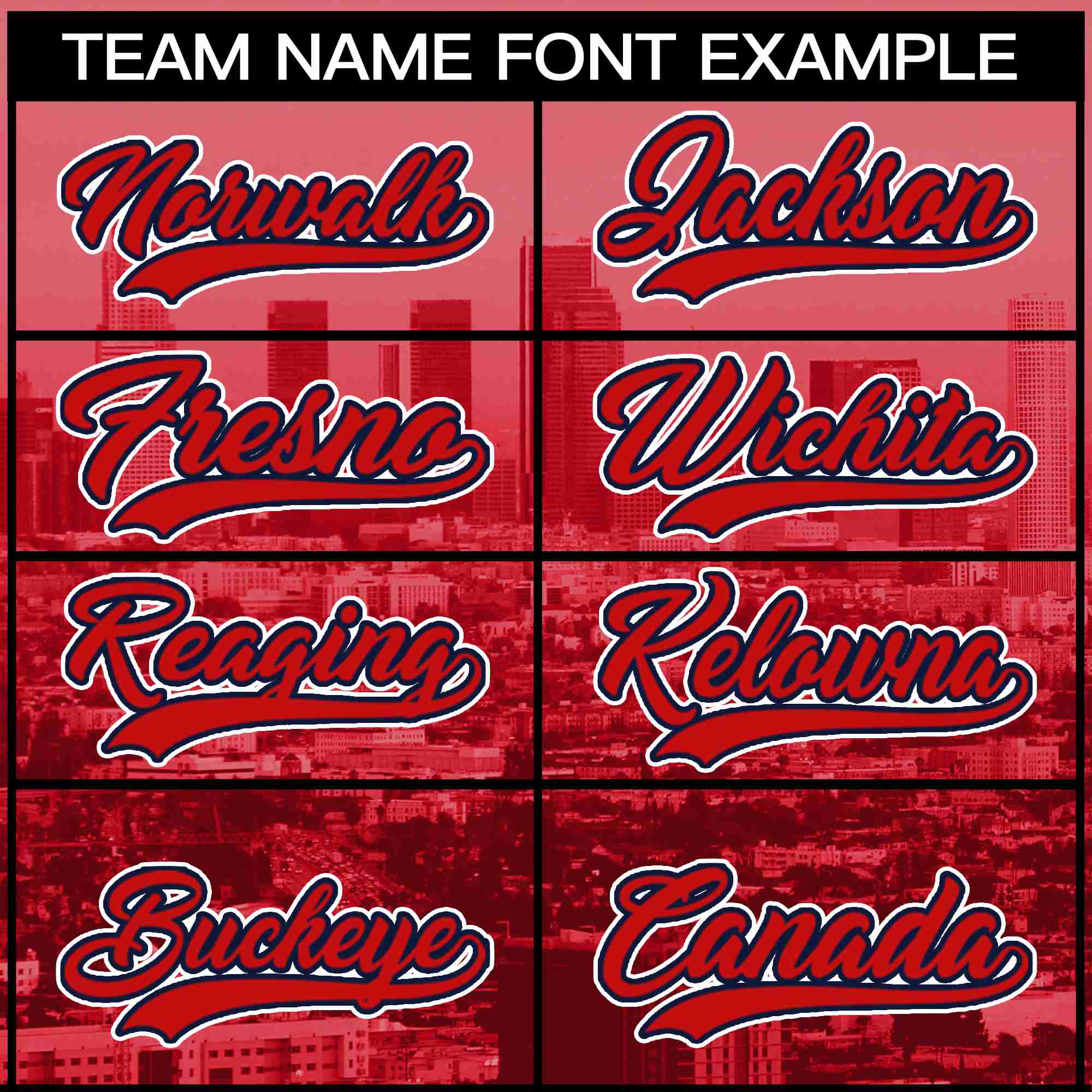 Custom Red Red-Navy Los Angeles City Connect Baseball Jersey - Image 3