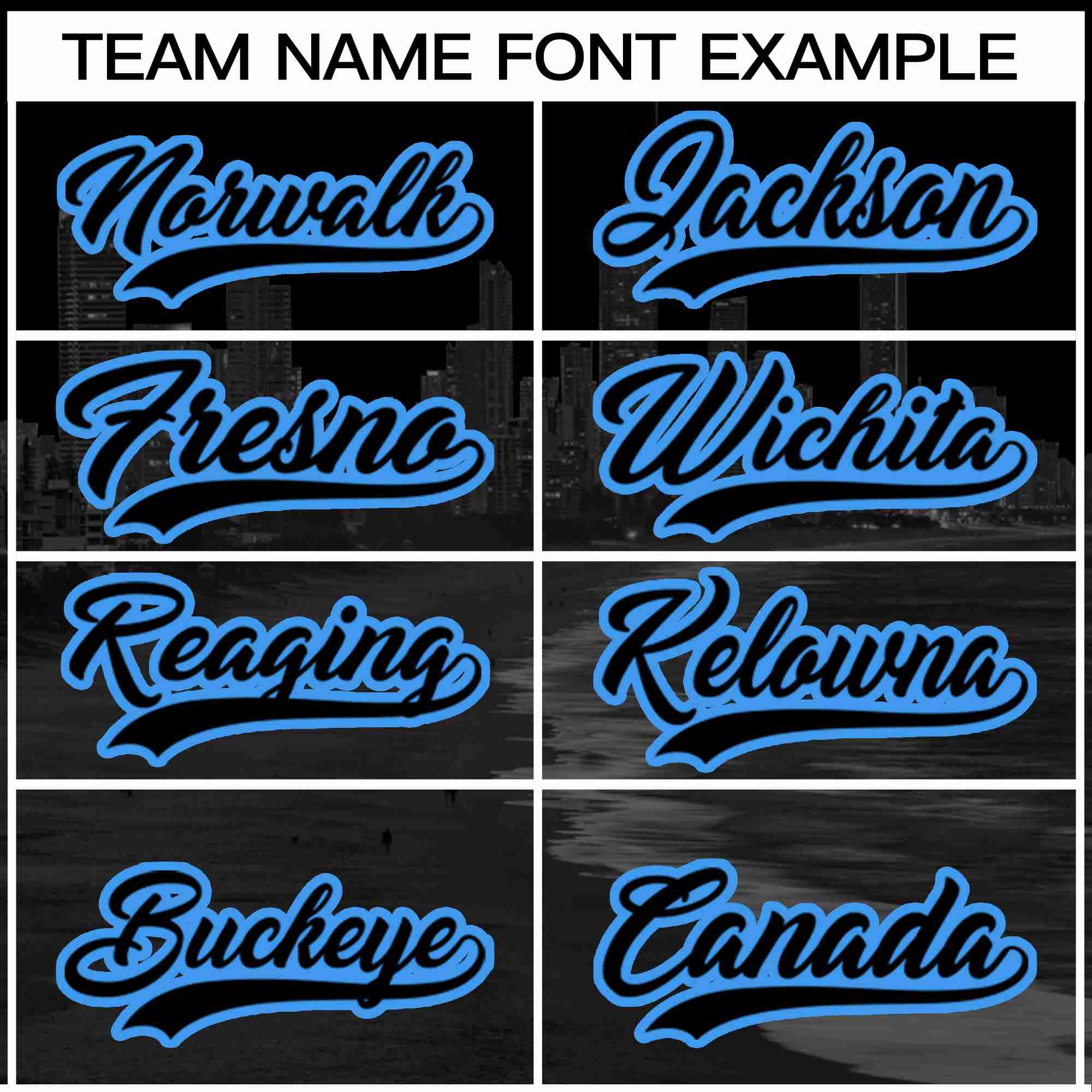 Custom Black Black-Powder Blue Miami City Connect Baseball Jersey - Image 3