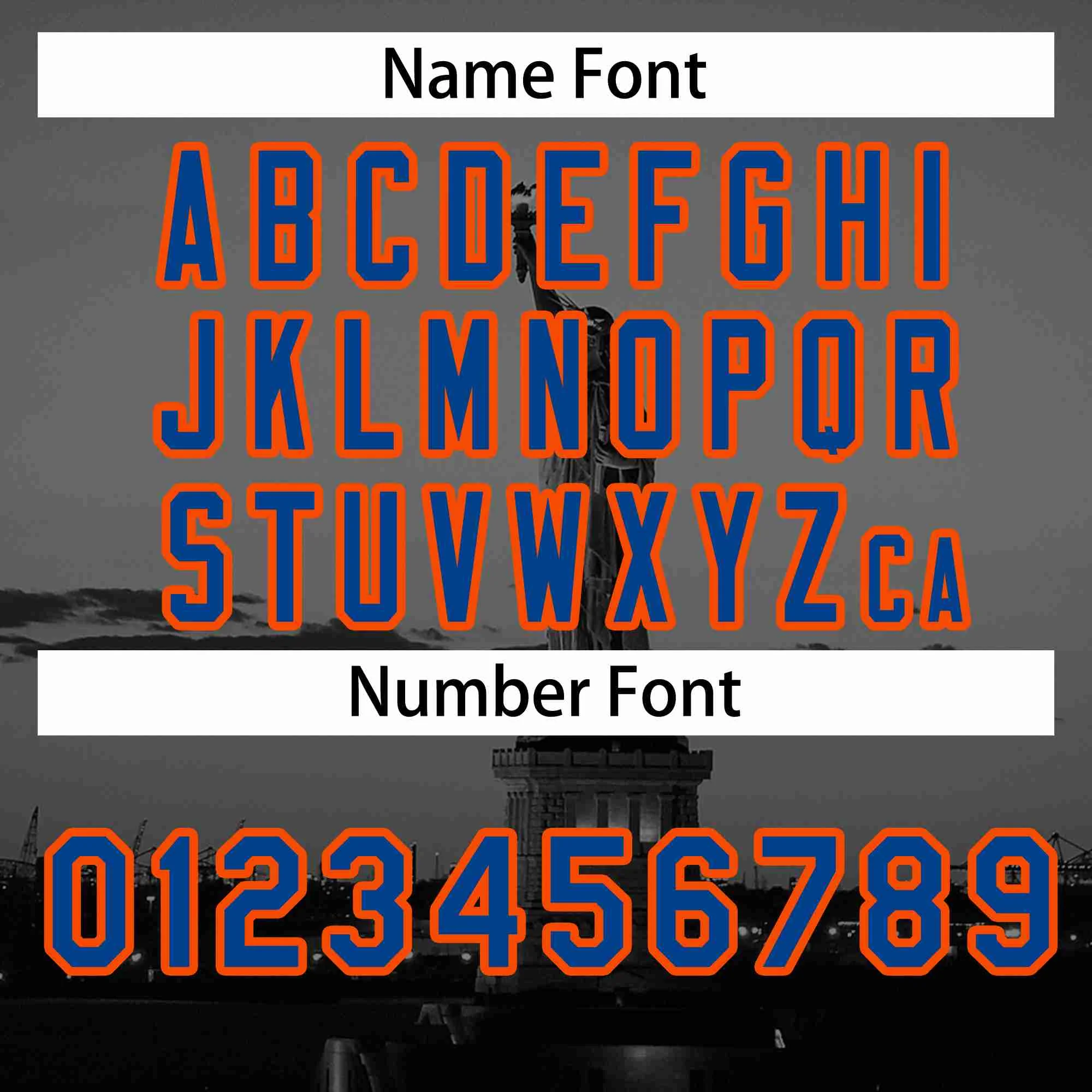 Custom White Royal-Orange New York City Connect Baseball Jersey - Image 4