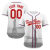 Custom White Red-White New York City Connect Baseball Jersey